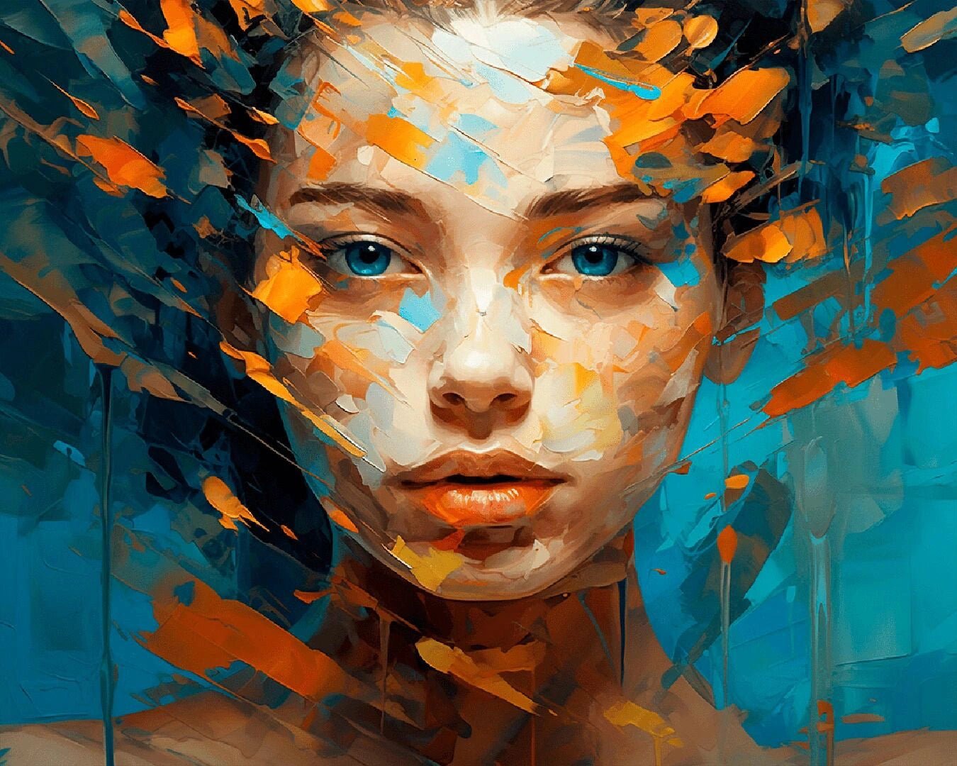 Fragmented Beauty paint by numbers kit