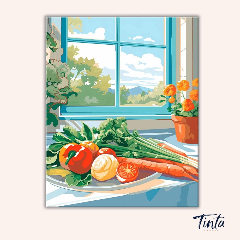 Fresh Vegetables paint by numbers kit
