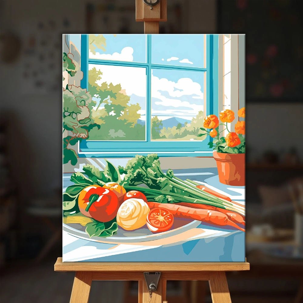 Fresh Vegetables paint by numbers kit