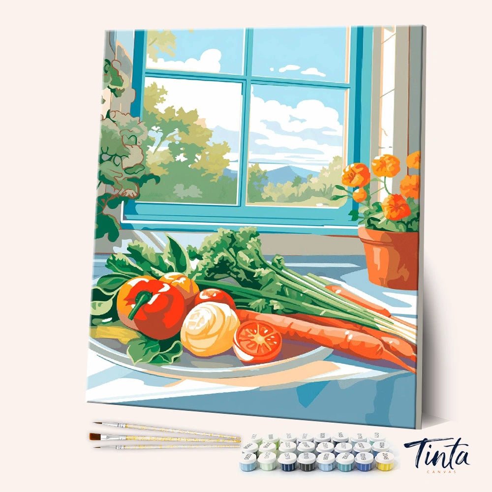 Fresh Vegetables paint by numbers kit