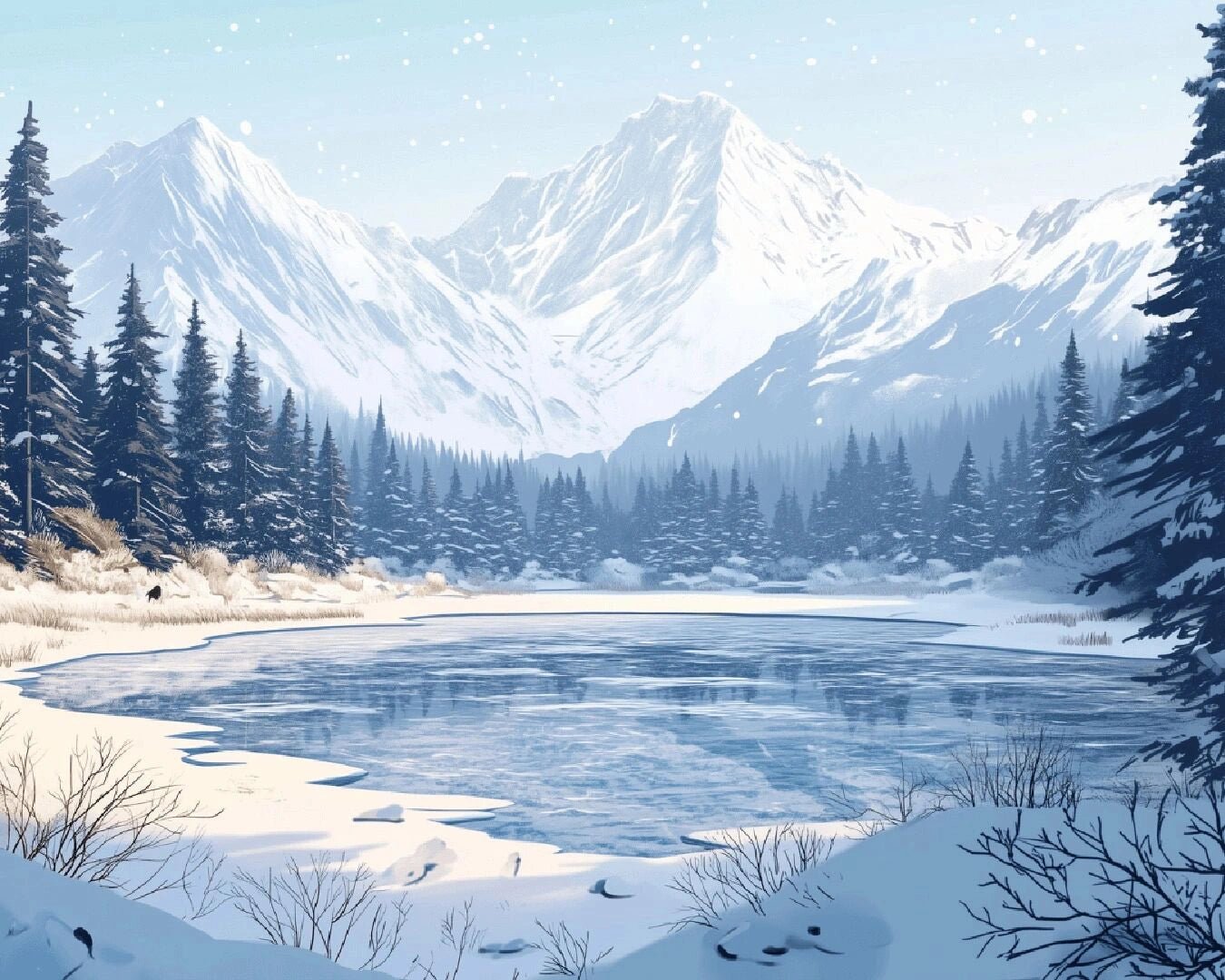 Frozen Lake paint by numbers kit