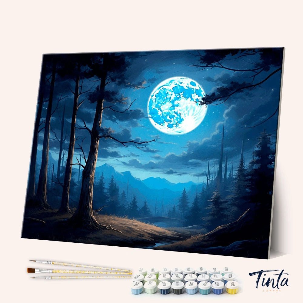 Full Moon's Woods paint by numbers kit