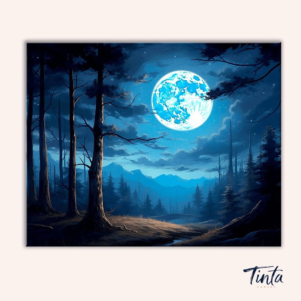 Full Moon's Woods paint by numbers kit