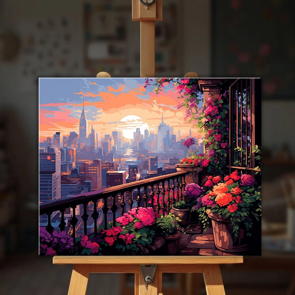 Garden Balcony paint by numbers kit