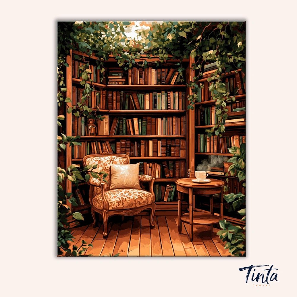 Gardener’s Book Nook paint by numbers kit