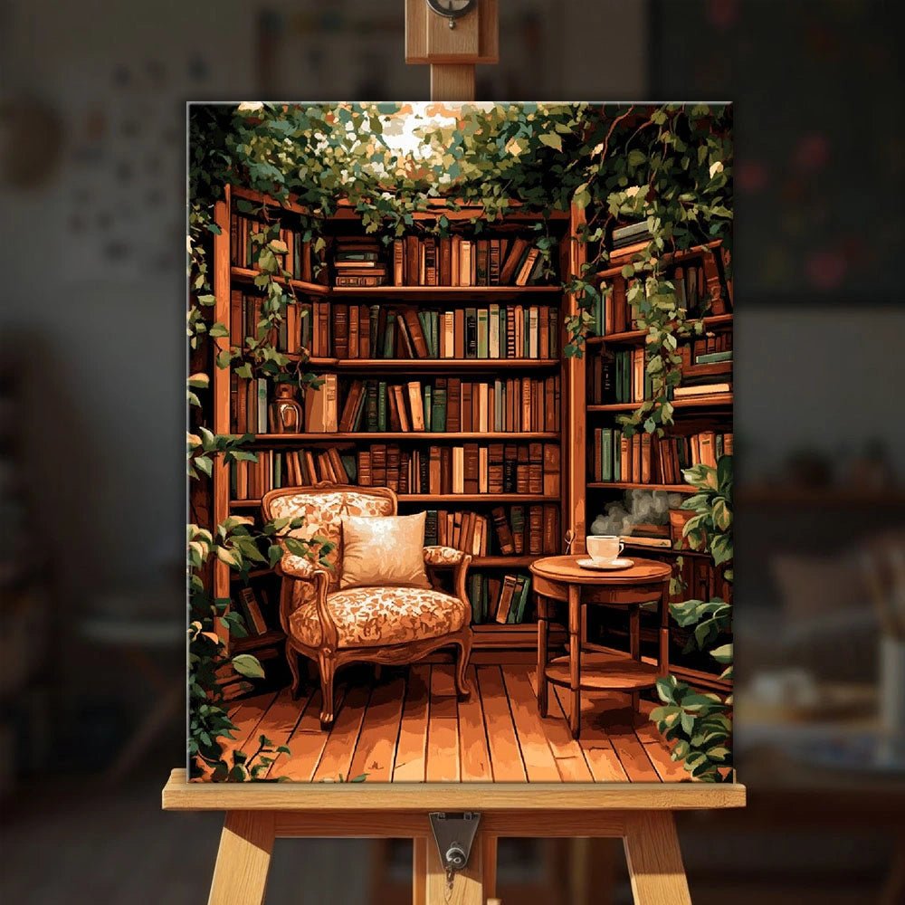 Gardener’s Book Nook paint by numbers kit