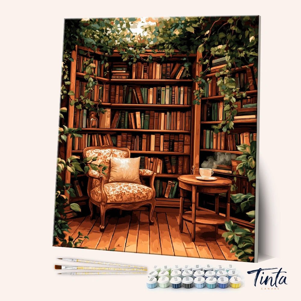 Gardener’s Book Nook paint by numbers kit