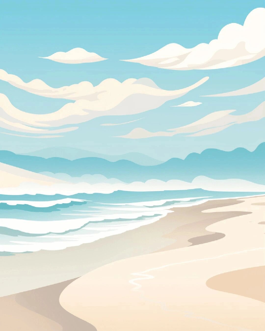 Gentle Wave Coast paint by numbers kit