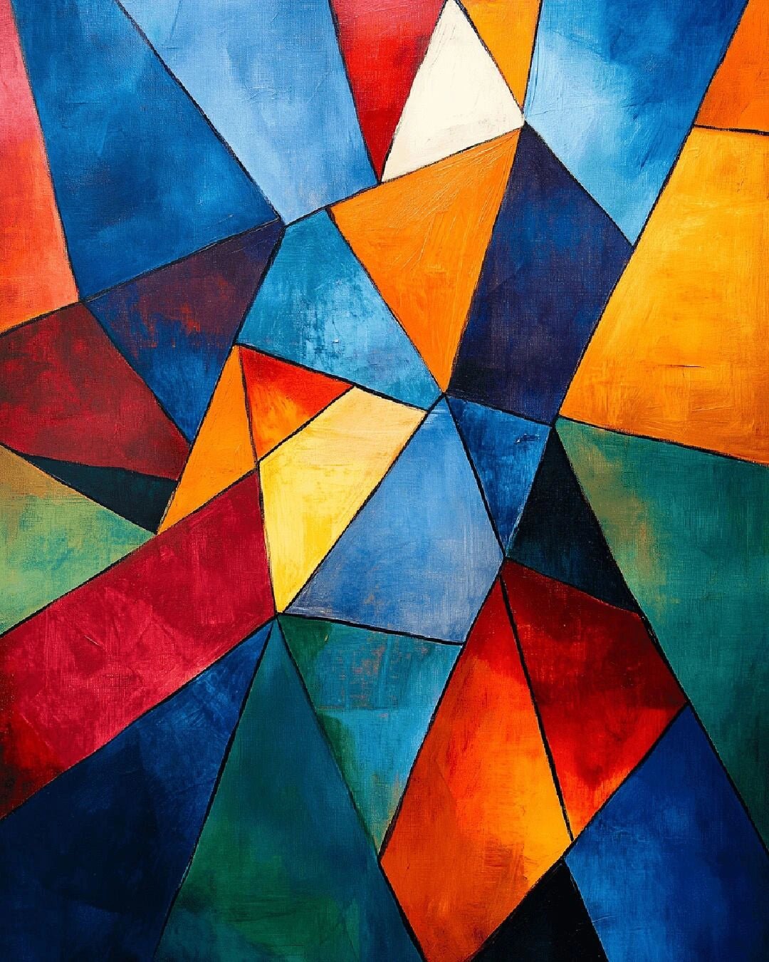 Geometric Shatter paint by numbers kit