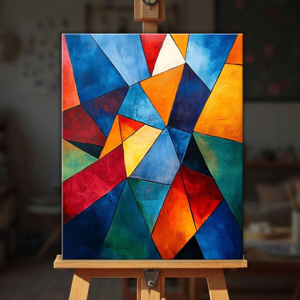 Geometric Shatter paint by numbers kit