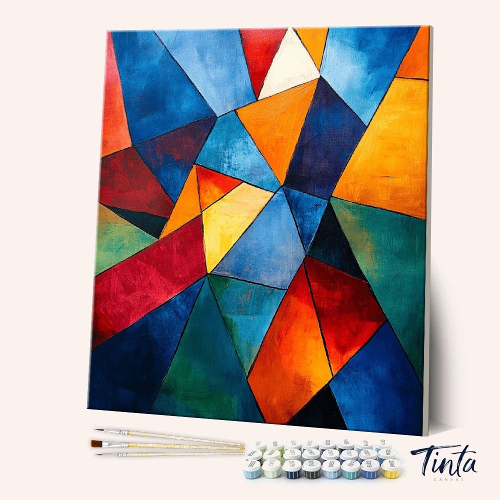 Geometric Shatter paint by numbers kit