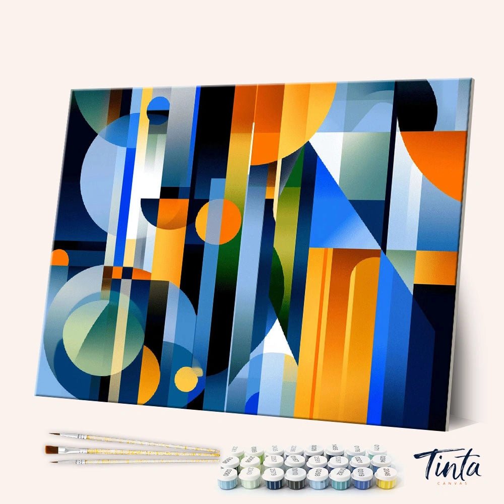 Geometric Symphony paint by numbers kit
