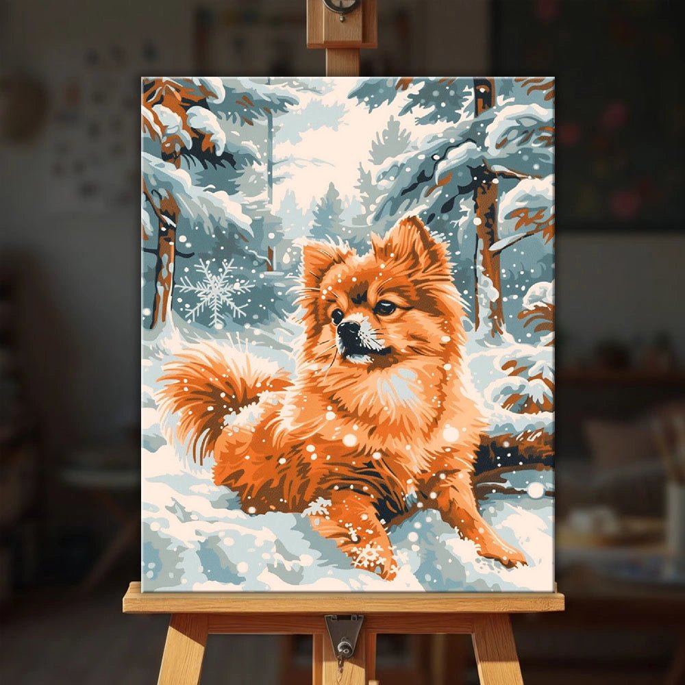 German Spitz paint by numbers kit