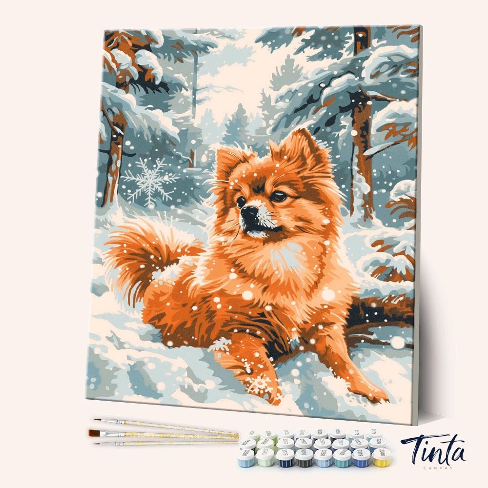 German Spitz paint by numbers kit
