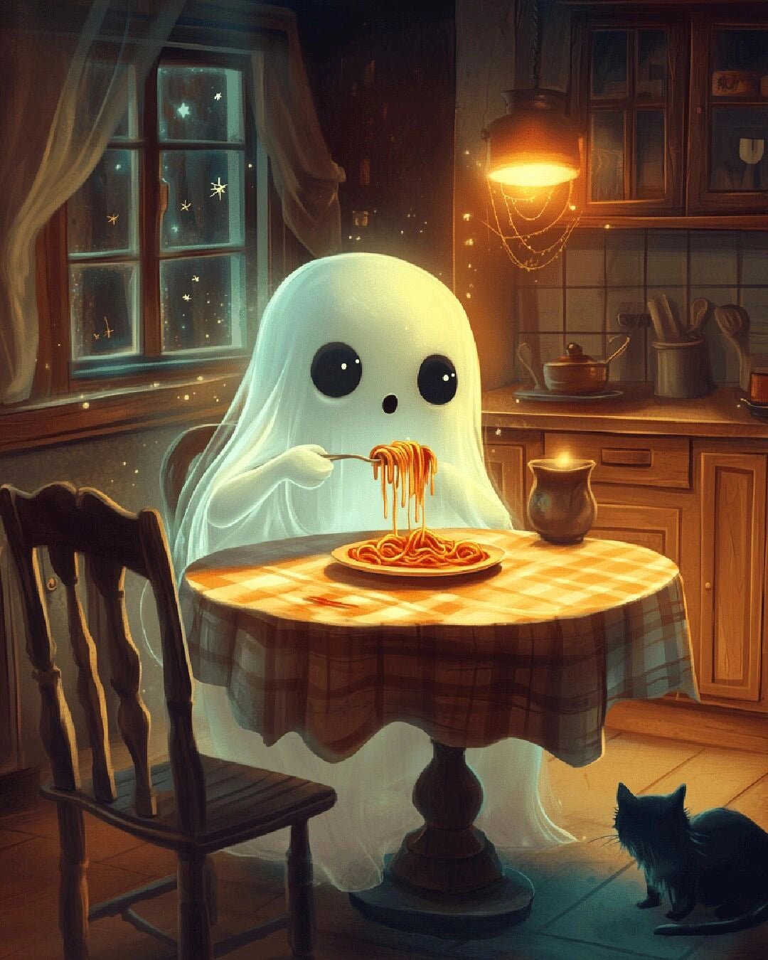 Ghost Spaghetti paint by numbers kit