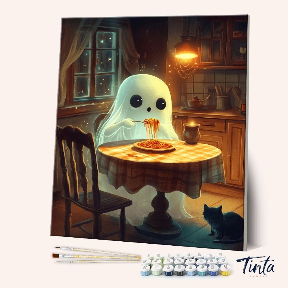Ghost Spaghetti paint by numbers kit