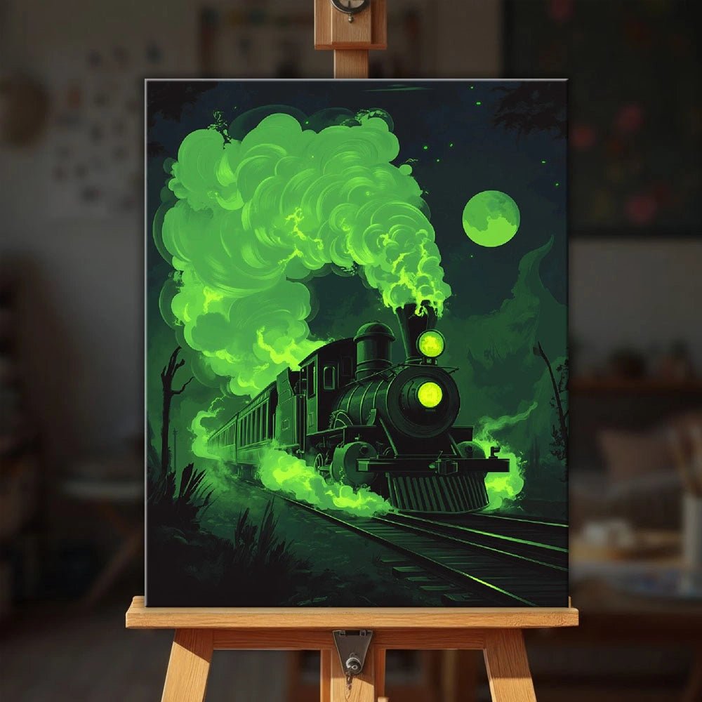 Ghost Train paint by numbers kit