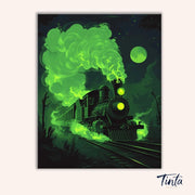 Ghost Train paint by numbers kit