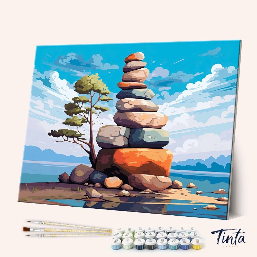 Giant Rock Balancing paint by numbers kit