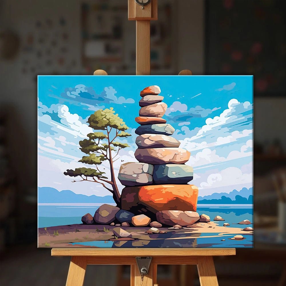 Giant Rock Balancing paint by numbers kit