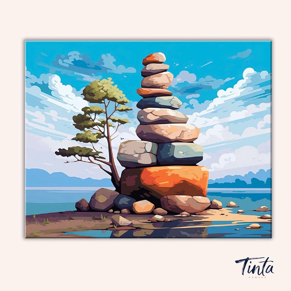 Giant Rock Balancing paint by numbers kit