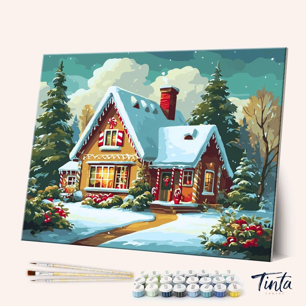 Gingerbread Home paint by numbers kit