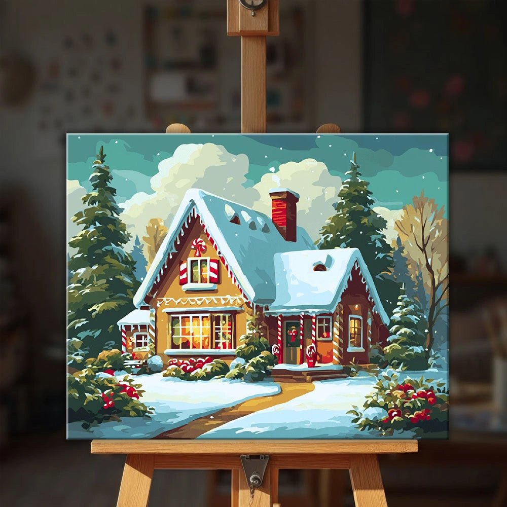 Gingerbread Home paint by numbers kit