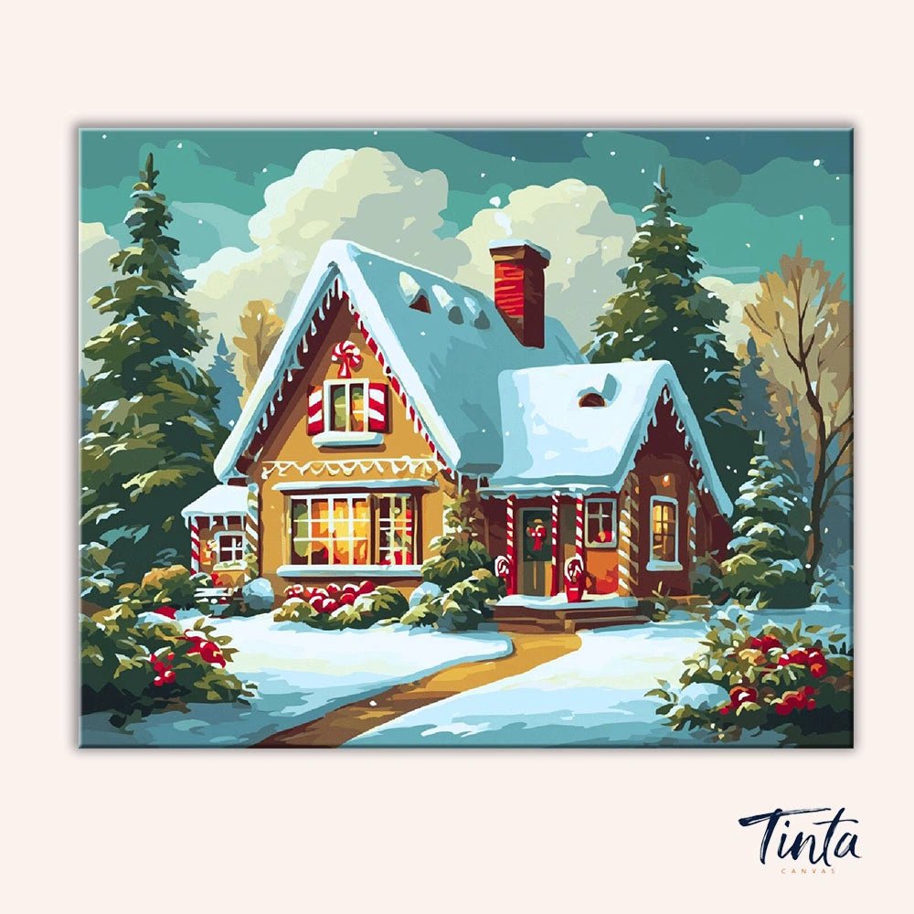 Gingerbread Home paint by numbers kit