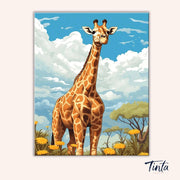 Giraffe Overlook paint by numbers kit