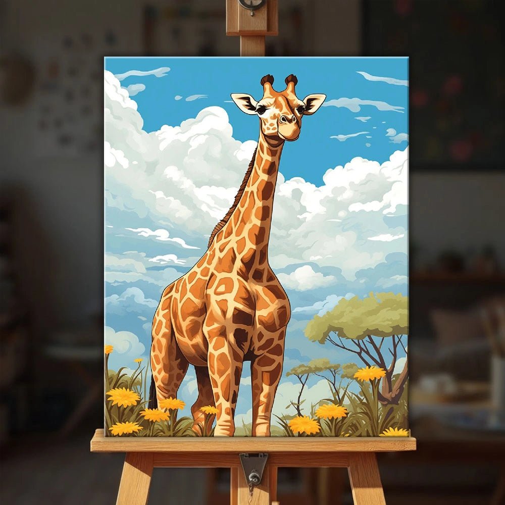 Giraffe Overlook paint by numbers kit