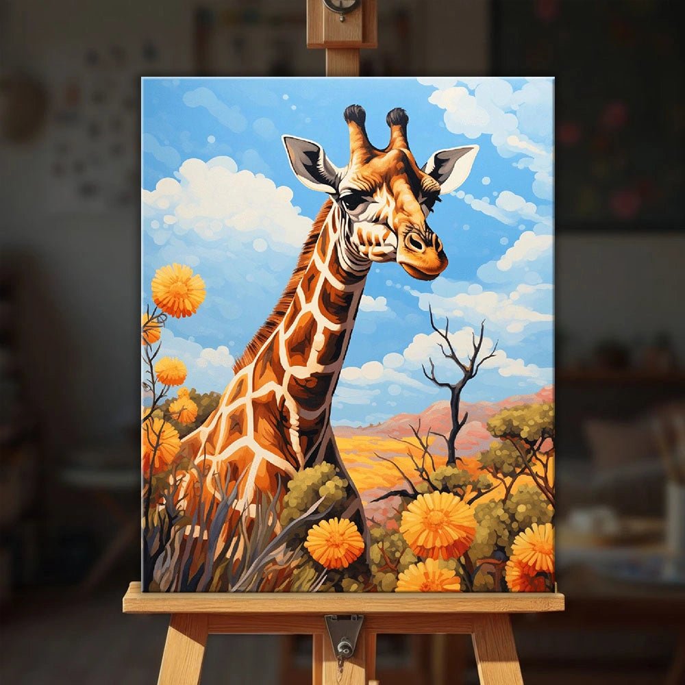 Giraffe's Gaze paint by numbers kit