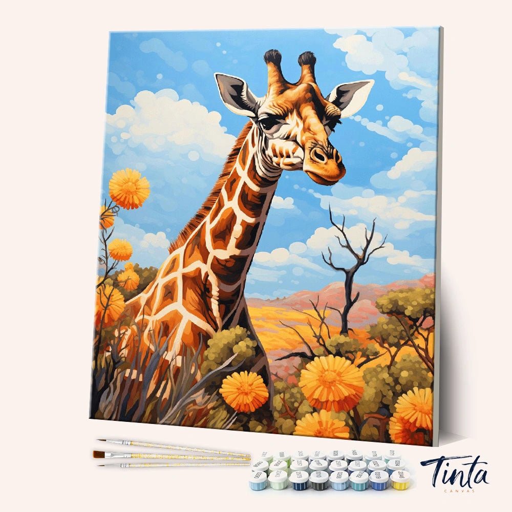 Giraffe's Gaze paint by numbers kit