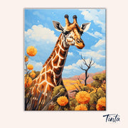 Giraffe's Gaze paint by numbers kit