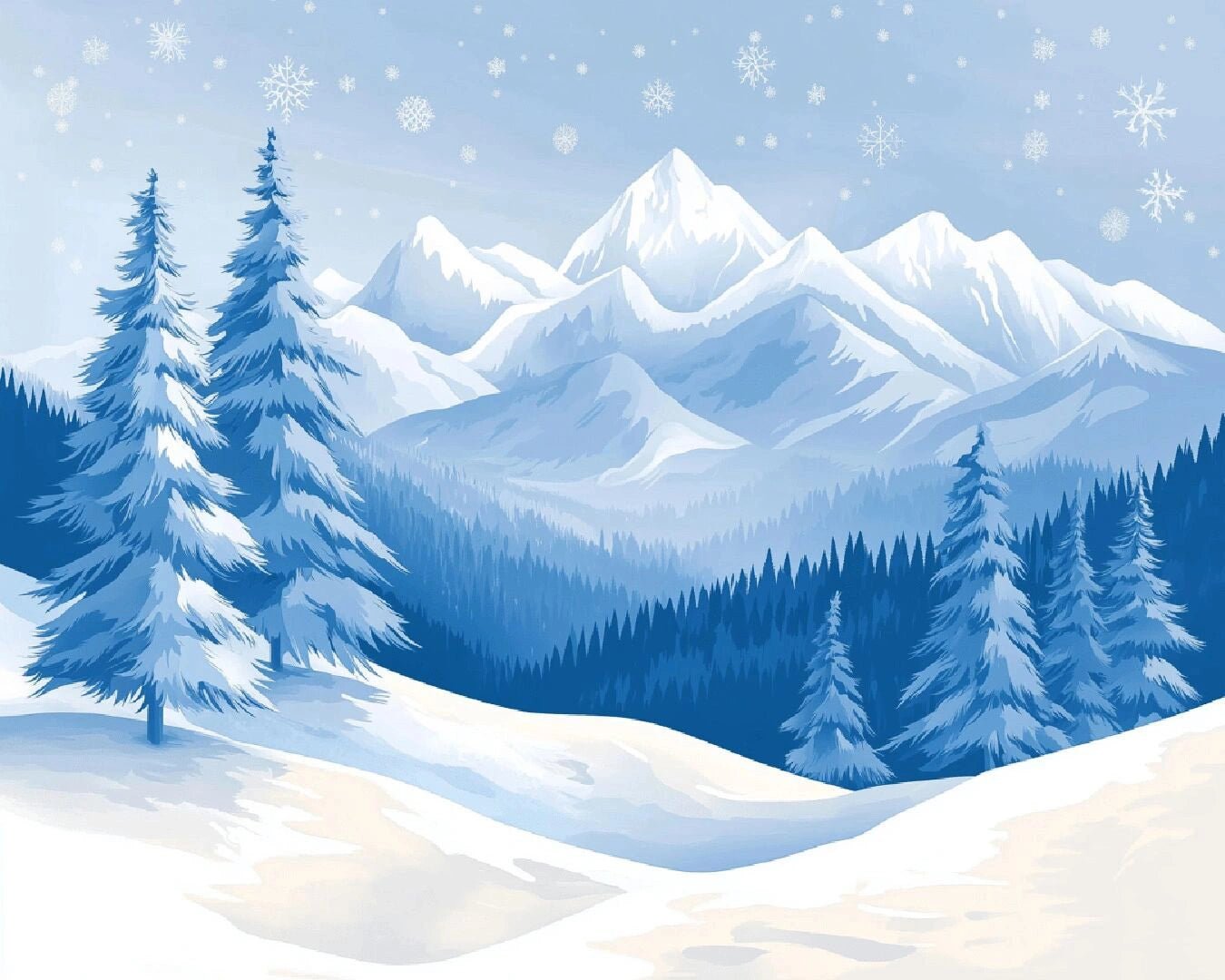 Glacial Peak paint by numbers kit