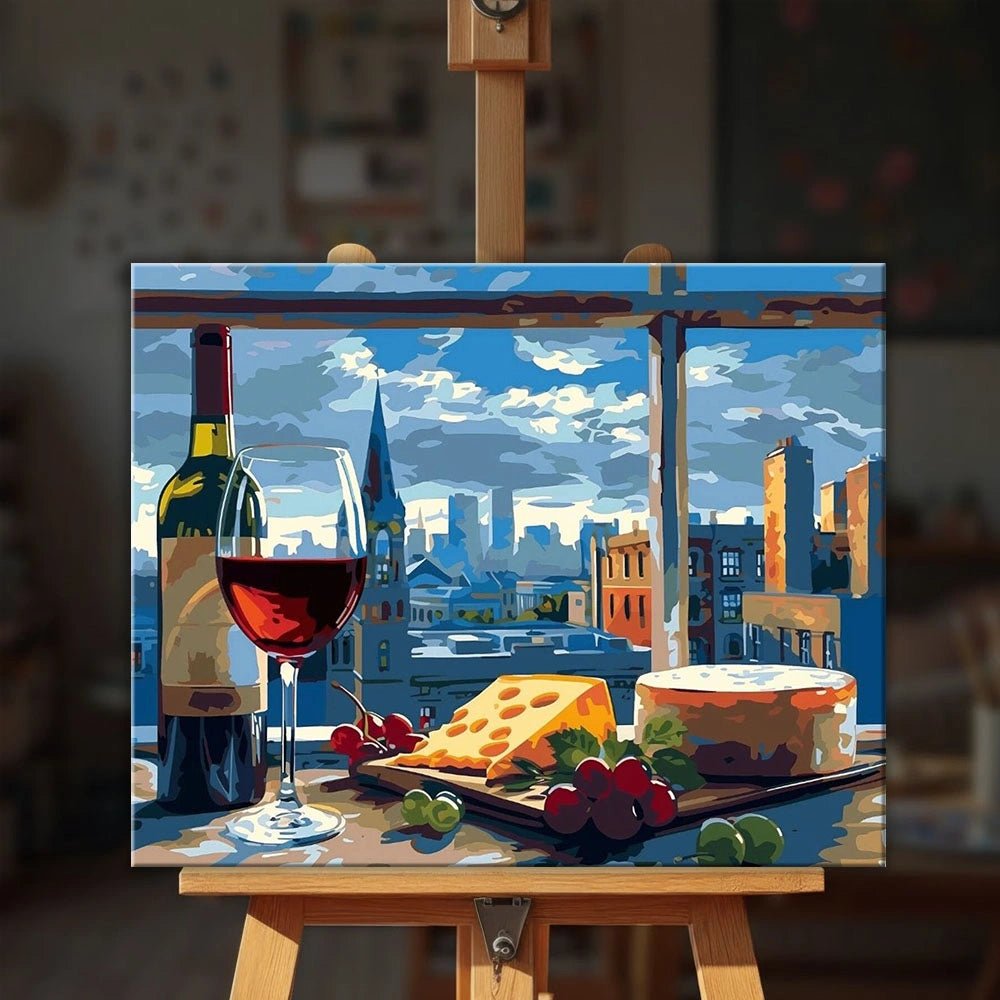 Glass of Wine paint by numbers kit