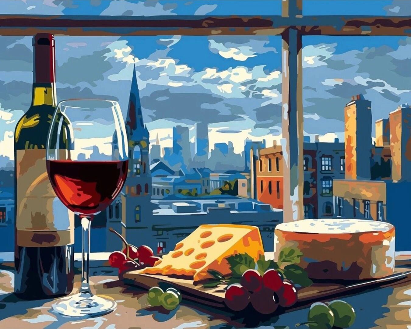 Glass of Wine paint by numbers kit