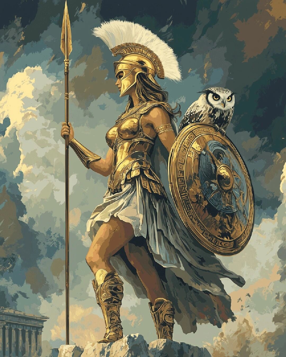 Goddess Athena paint by numbers kit