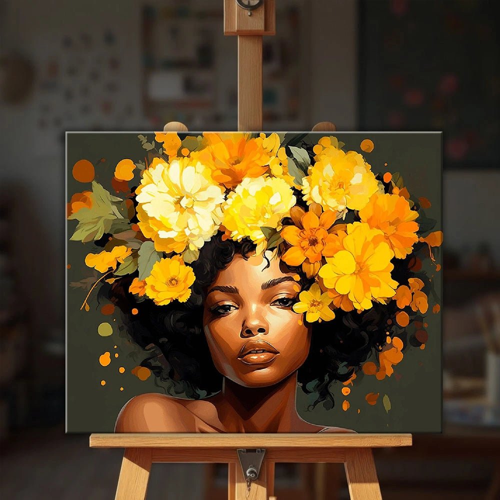 Golden Bloom Muse paint by numbers kit