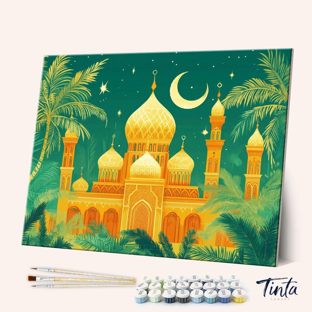 golden mosque paint by numbers kit