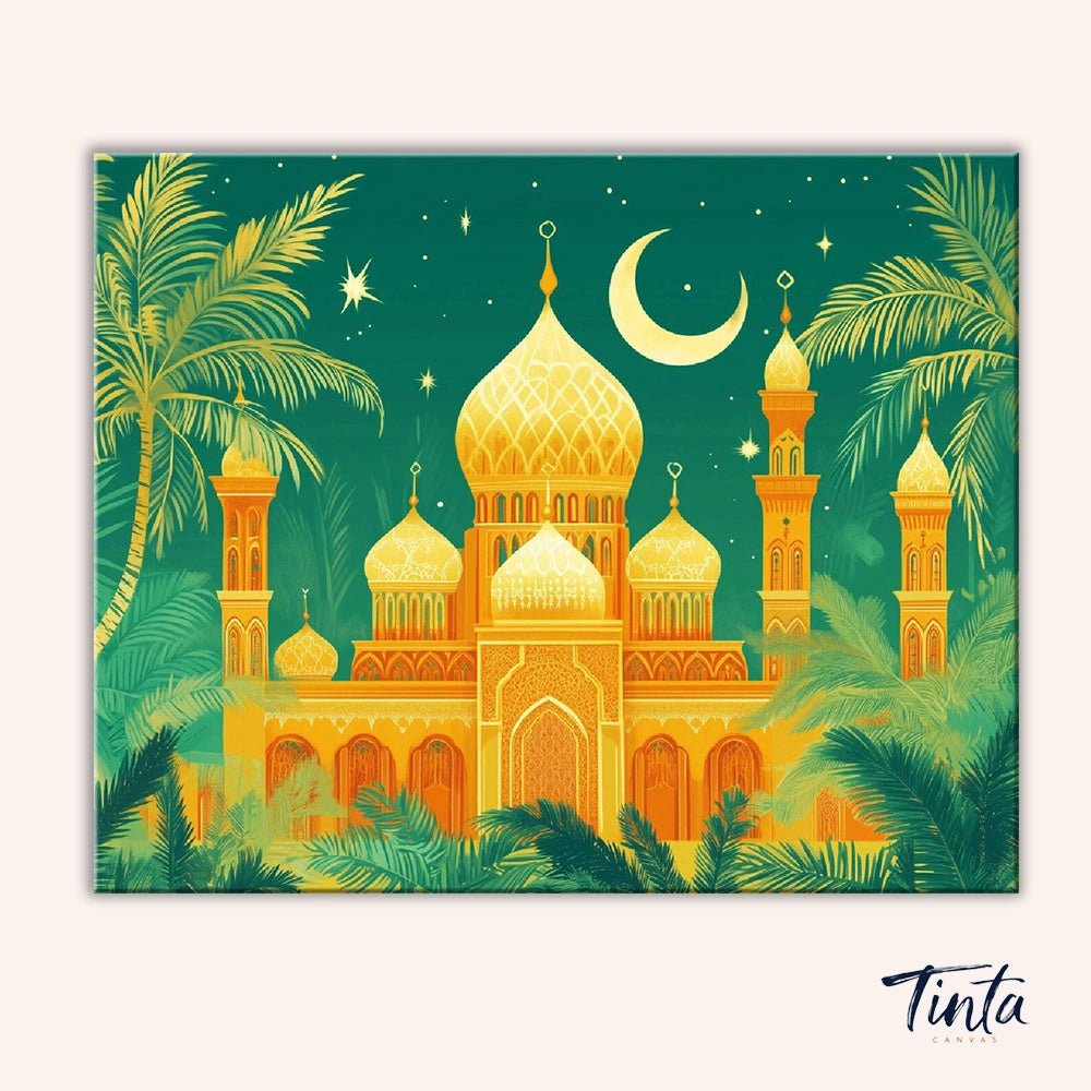 golden mosque paint by numbers kit