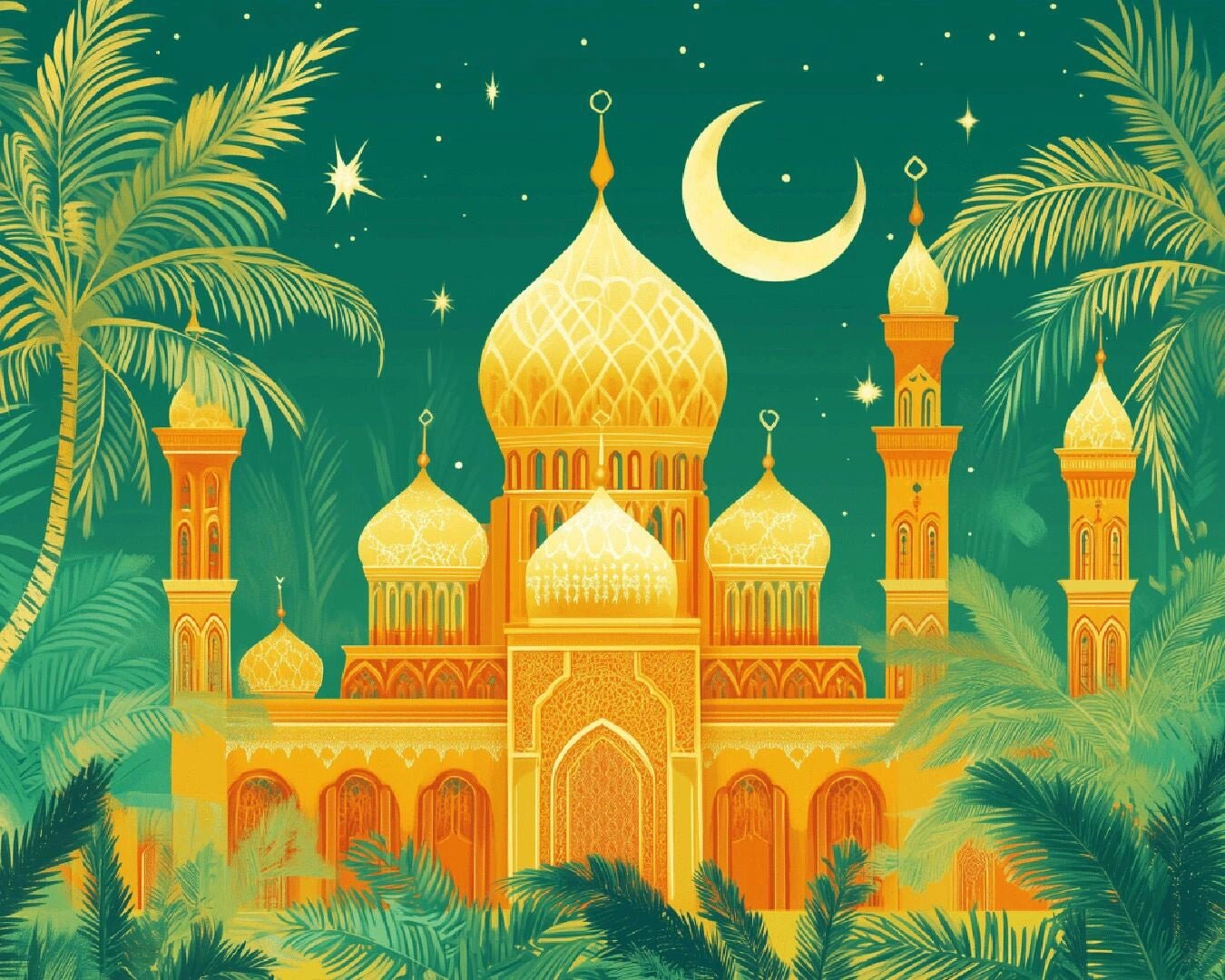 golden mosque paint by numbers kit