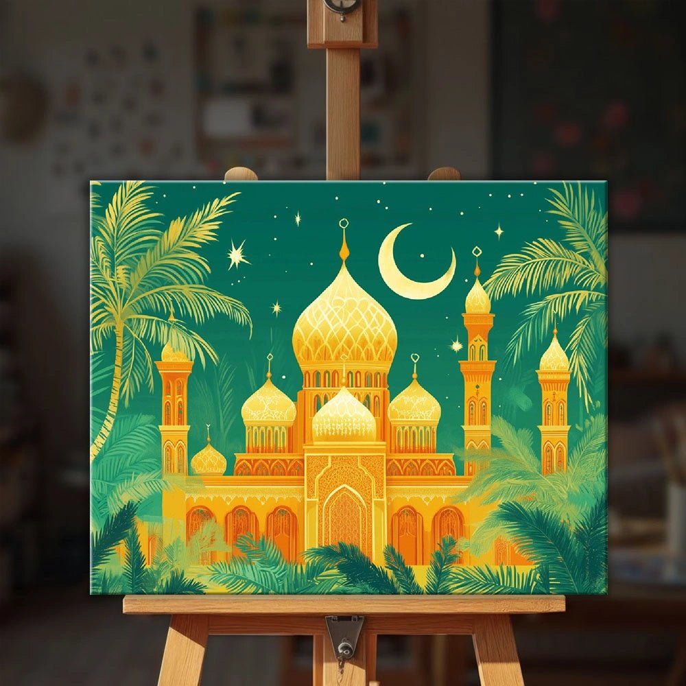 golden mosque paint by numbers kit