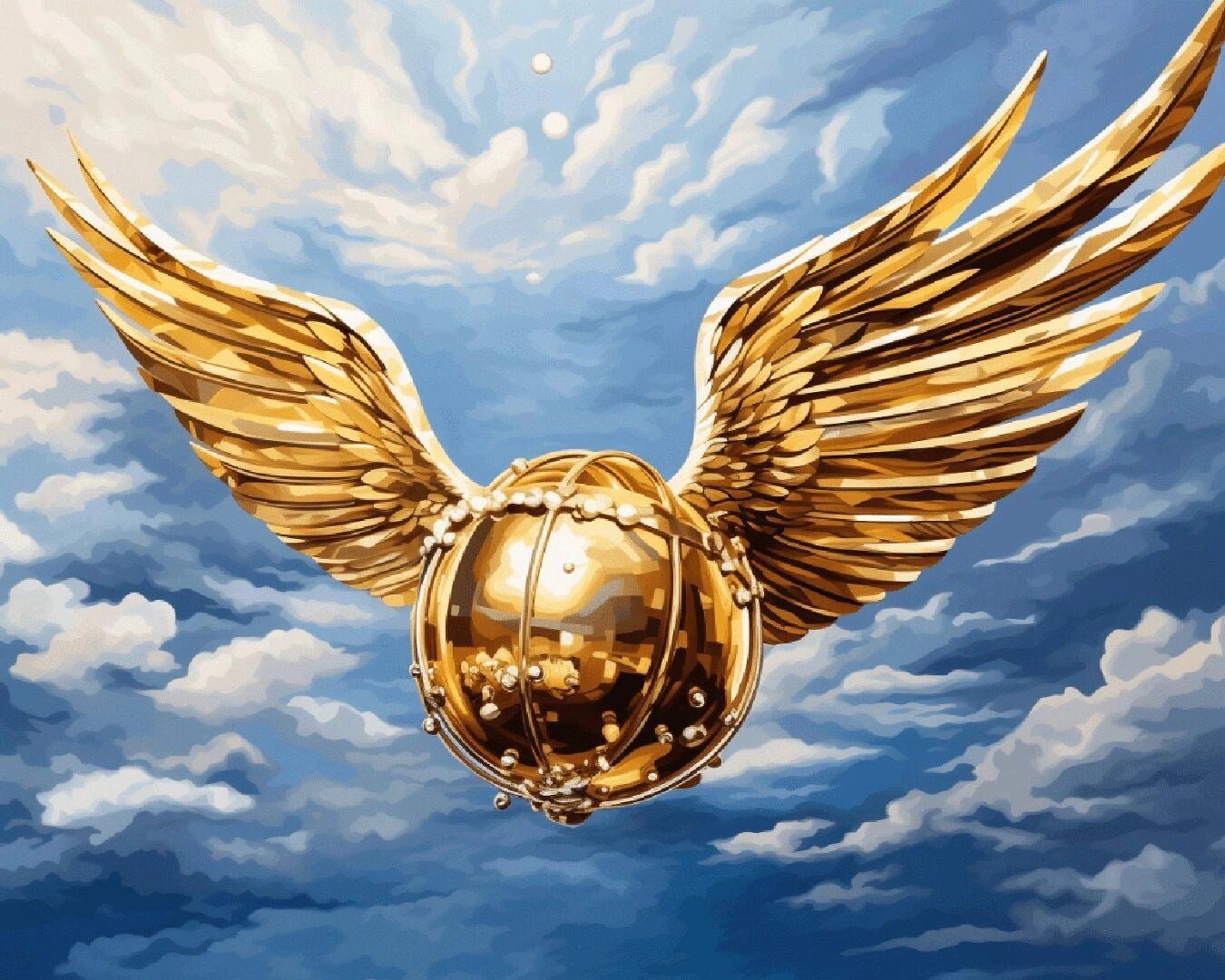 Golden Sphere paint by numbers kit