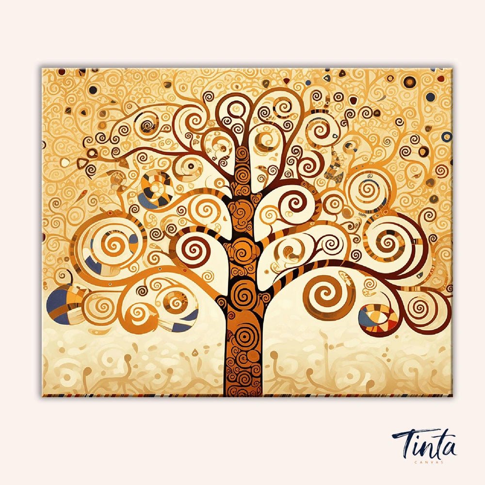 Golden Tree of Life paint by numbers kit