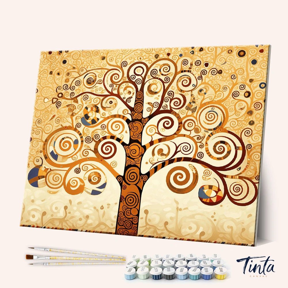 Golden Tree of Life paint by numbers kit