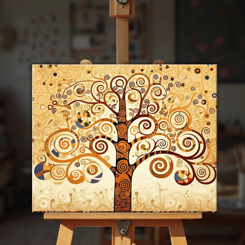 Golden Tree of Life paint by numbers kit