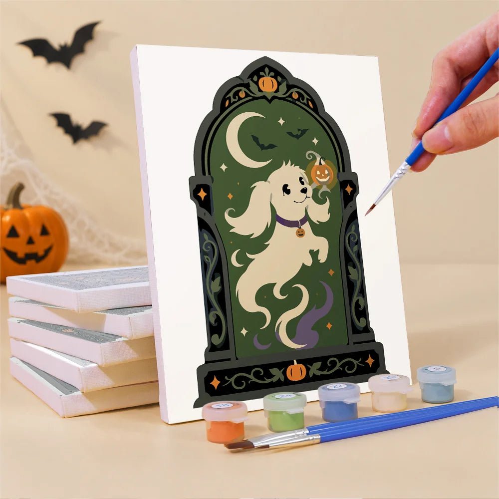 Haunted Portraits - Mini Paint by Numbers (6 Pieces) paint by numbers kit