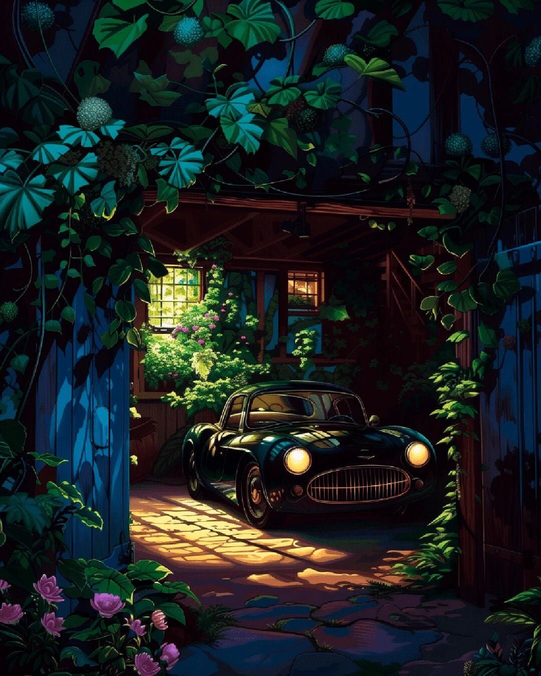 Hidden Garden Drive paint by numbers kit