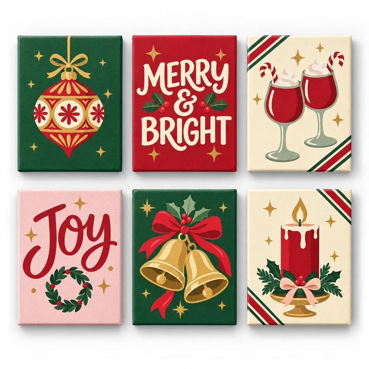 Holiday Cheer - 6 Mini Kits paint by numbers kit