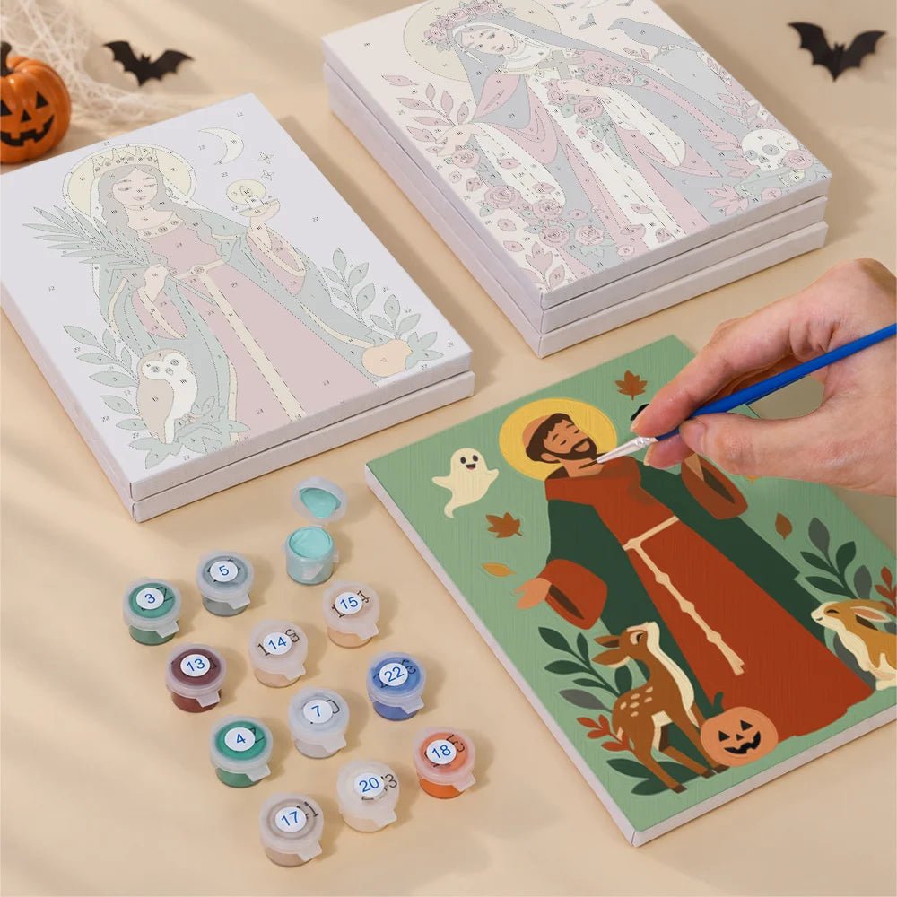 Holy Haunts - Mini Paint by Numbers (6 Pieces) paint by numbers kit